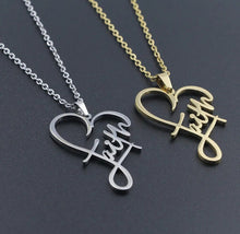 Load image into Gallery viewer, FAITH † HEART NECKLACE