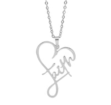 Load image into Gallery viewer, FAITH † HEART NECKLACE