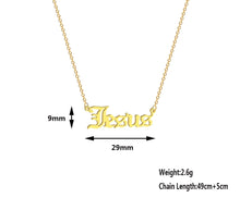 Load image into Gallery viewer, JESUS SCRIPT NECKLACE
