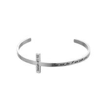 Load image into Gallery viewer, CROSS SCRIPTURE CUFF BANGLE