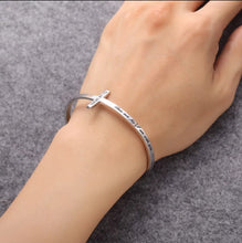 Load image into Gallery viewer, CROSS SCRIPTURE CUFF BANGLE