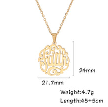 Load image into Gallery viewer, FAITH HOLLOW NECKLACE