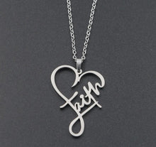 Load image into Gallery viewer, FAITH † HEART NECKLACE
