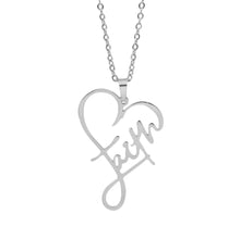 Load image into Gallery viewer, FAITH † HEART NECKLACE
