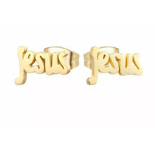 Load image into Gallery viewer, JESUS STUD EARRINGS
