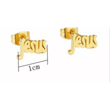 Load image into Gallery viewer, JESUS STUD EARRINGS
