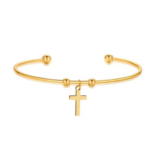 Load image into Gallery viewer, CROSS CUFF BANGLE
