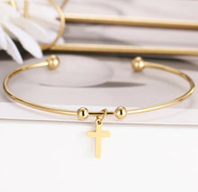 Load image into Gallery viewer, CROSS CUFF BANGLE
