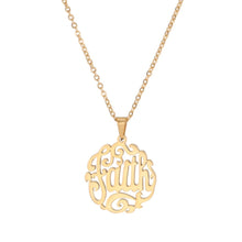 Load image into Gallery viewer, FAITH HOLLOW NECKLACE
